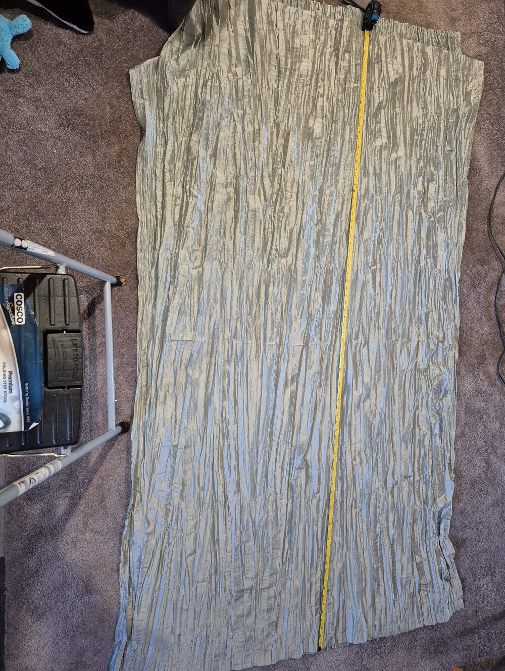 Gray Textured Crinkle Curtain Panel - Home Accents
